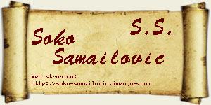 Soko Samailović vizit kartica